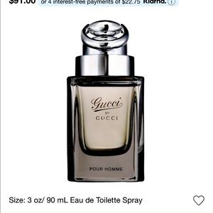 Full bottle of Gucci by Gucci 90ml. Men’s cologne